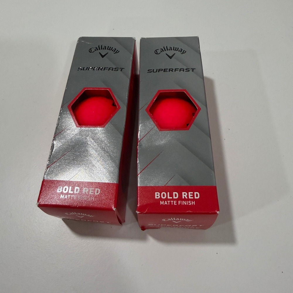 Callaway Superfast Golf Balls 2 Sleeves 6 Balls Bold Red Matte 197193441960